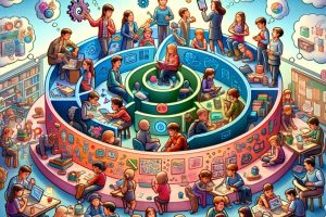 image vividly illustrates the concept of Lev Vygotsky's Zone of Proximal Development